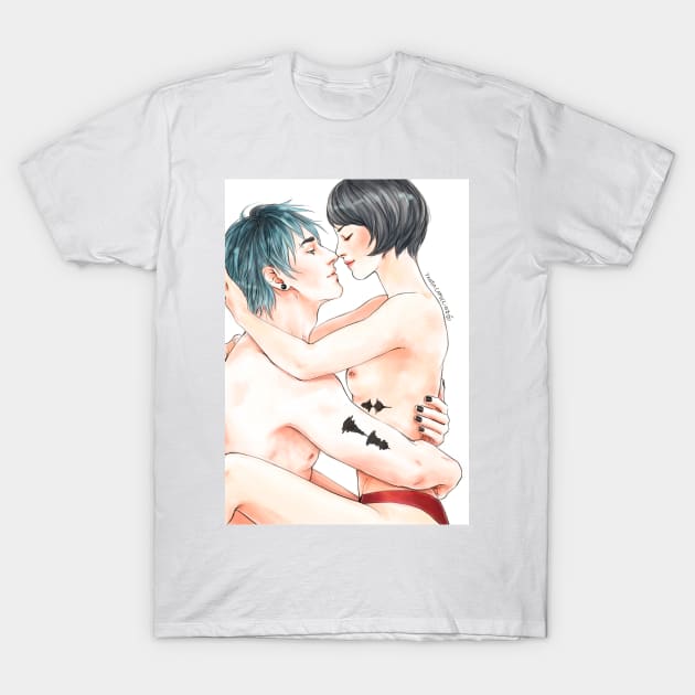 I love you / Aishiteru T-Shirt by PandaCapuccino